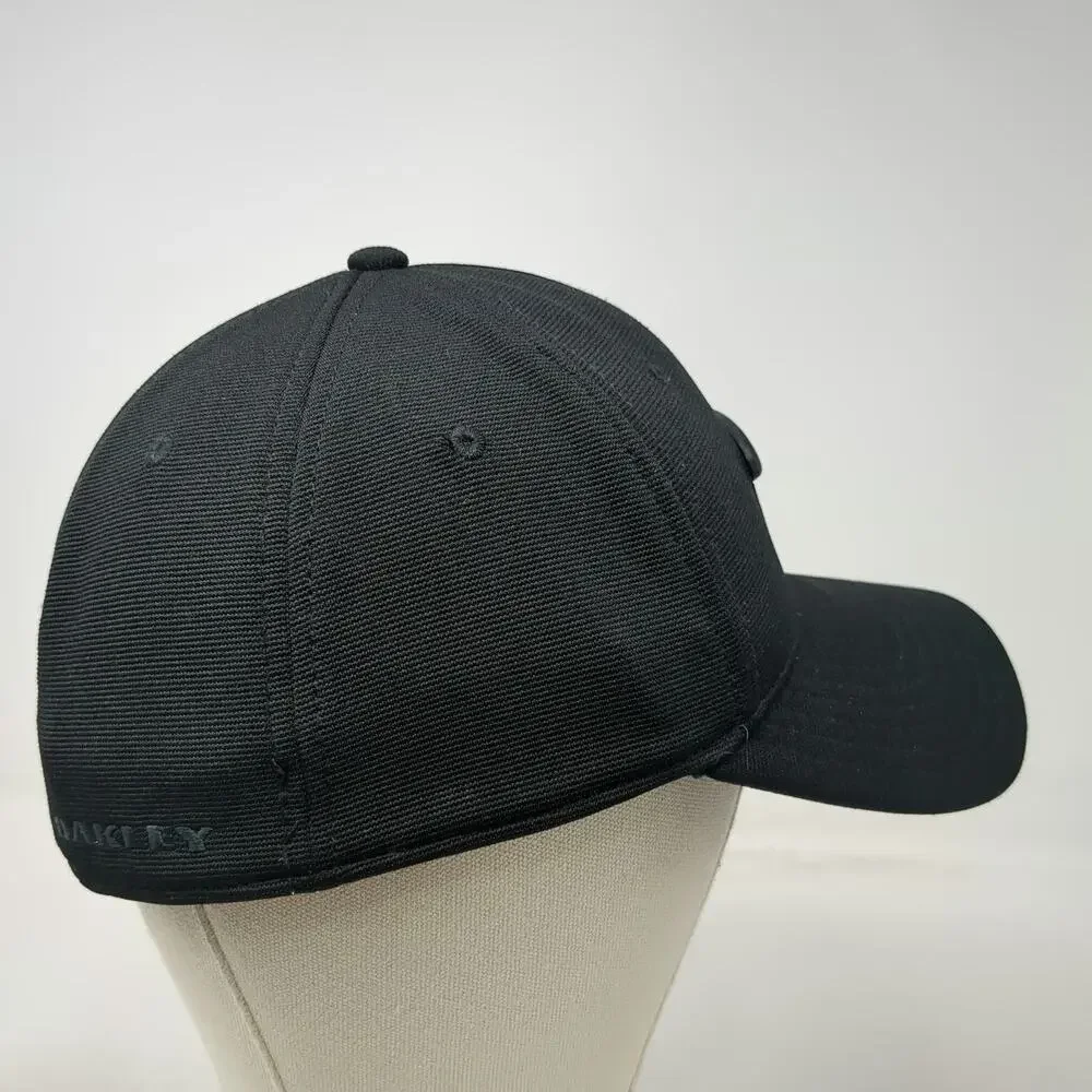 Oakley Baseball Cap Black M Performance Flex Carbon Fiber Icon Curved Brim hat